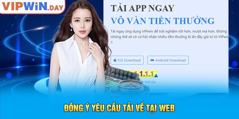 Đồng ý yêu cầu tải về tại web